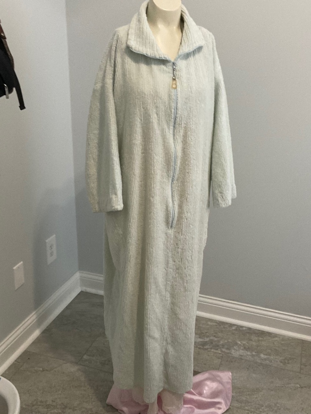 Chenille robe,green. 3X
